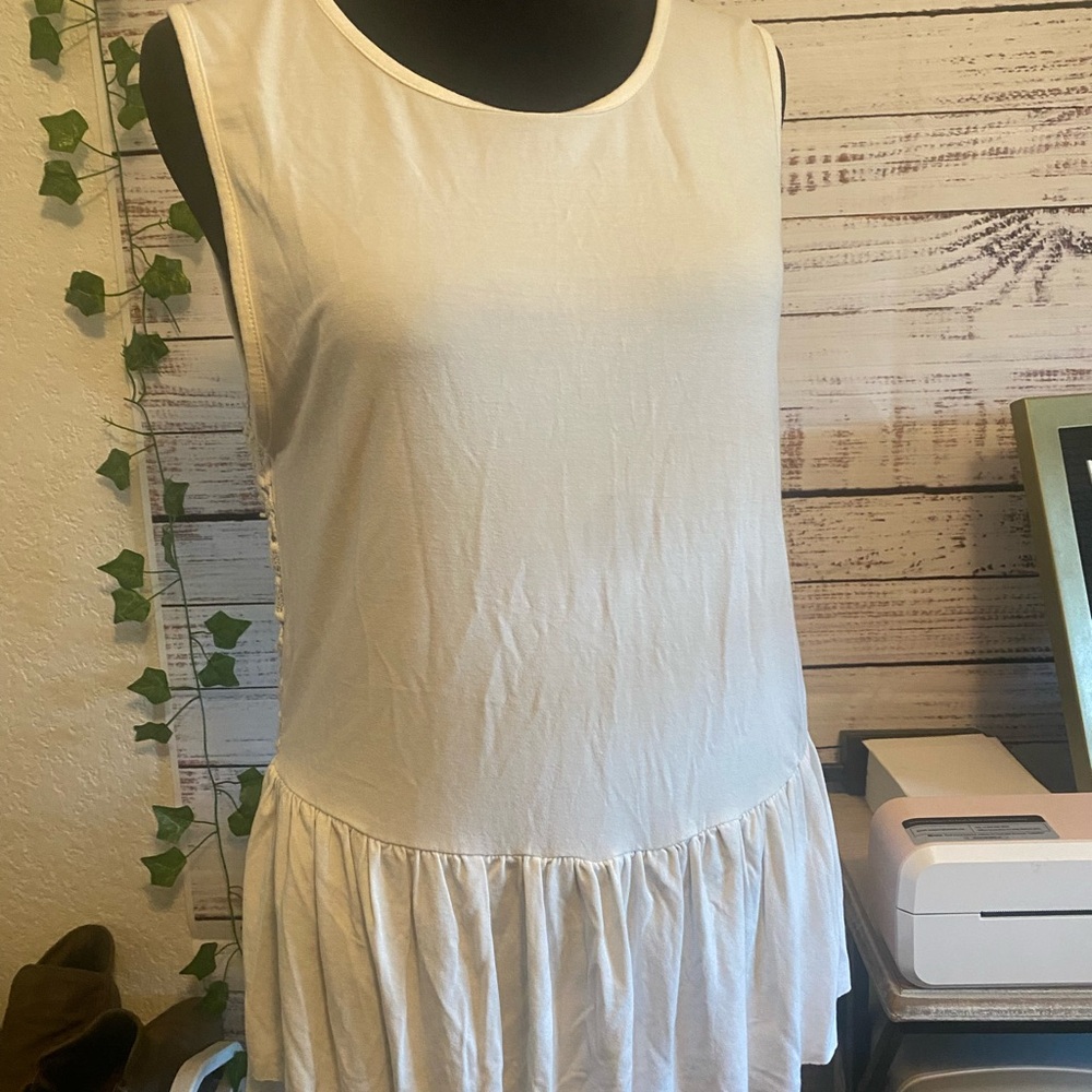 POL Peplum Top with crochet